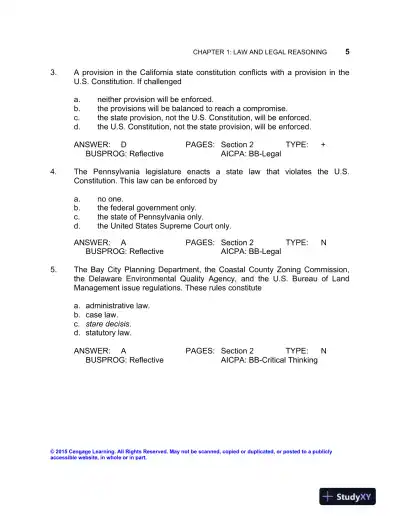Test Bank For The Legal Environment Of Business: Text And Cases, 9th Edition - Page 8 preview image
