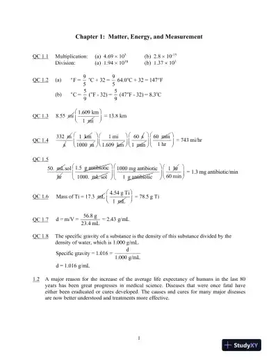 Solution Manual For Introduction to General, Organic, and Biochemistry, 12th Edition - Page 1 preview image