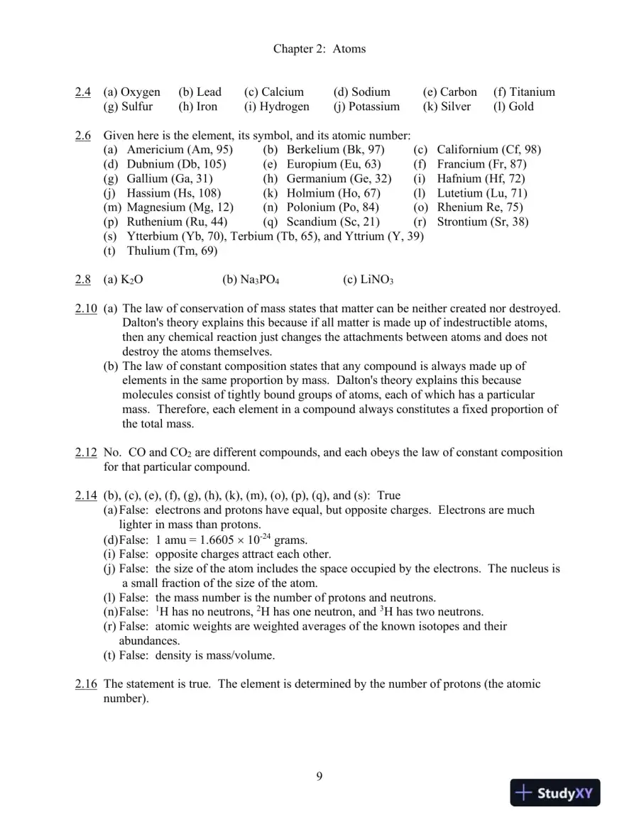 Solution Manual For Introduction to General, Organic, and Biochemistry, 12th Edition, page 10