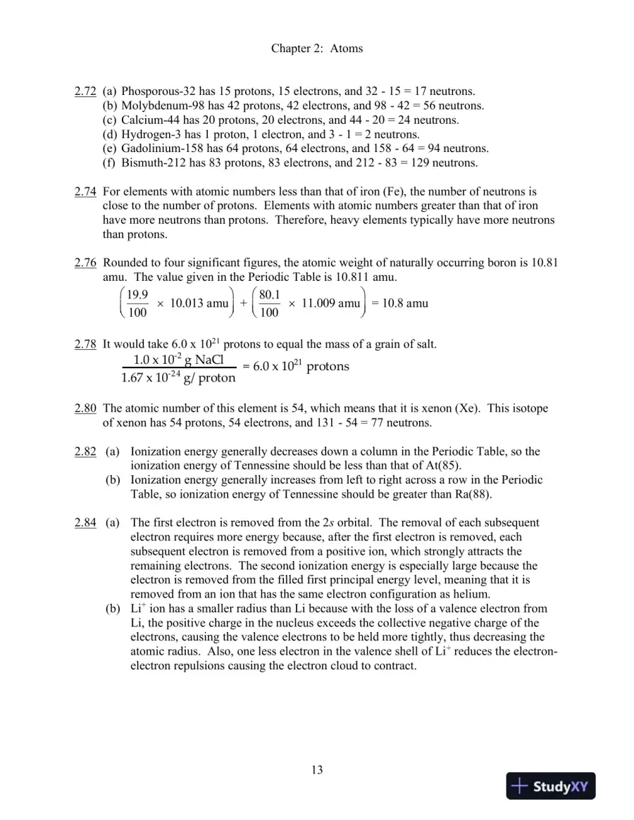 Solution Manual For Introduction to General, Organic, and Biochemistry, 12th Edition, page 14