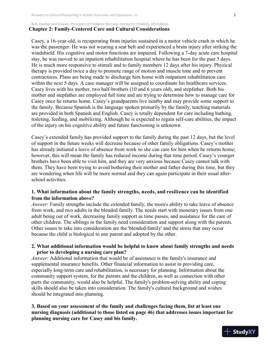 Solution Manual for Principles of Pediatric Nursing Caring for Children, 6th Edition, page 4