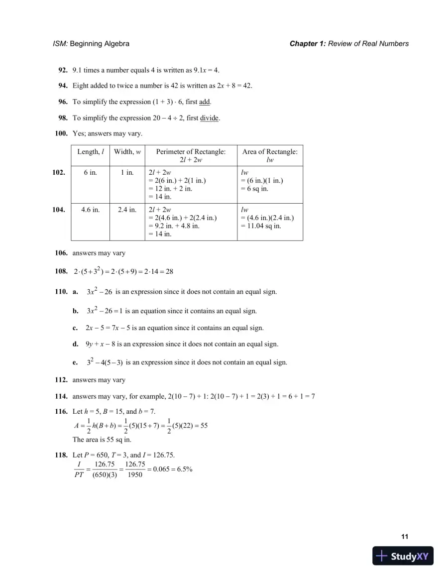 Solution Manual for Beginning Algebra, 7th Edition, page 14
