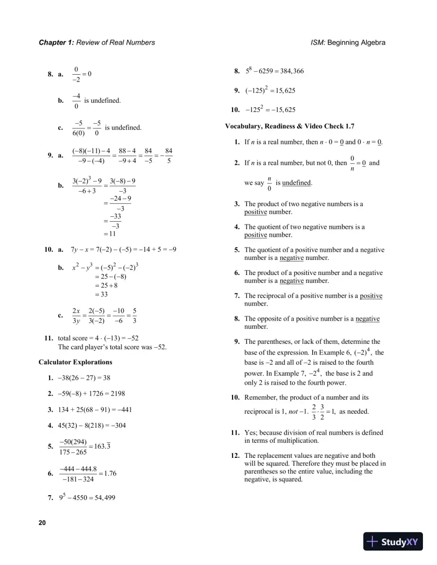 Solution Manual for Beginning Algebra, 7th Edition, page 23