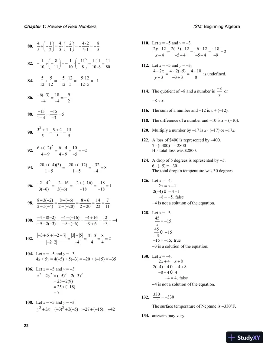 Solution Manual for Beginning Algebra, 7th Edition, page 25