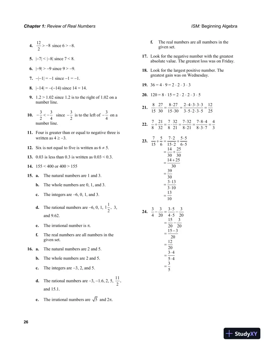 Solution Manual for Beginning Algebra, 7th Edition, page 29