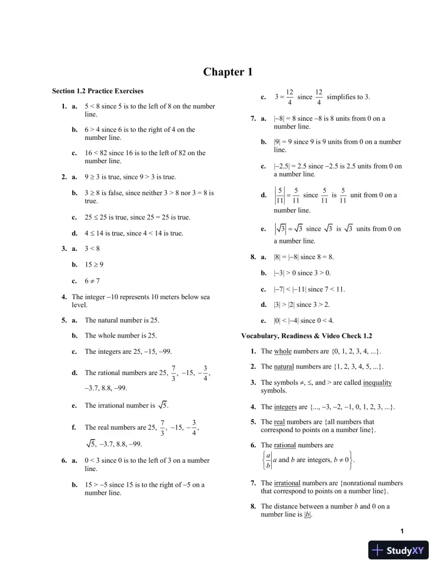 Solution Manual for Beginning Algebra, 7th Edition, page 4
