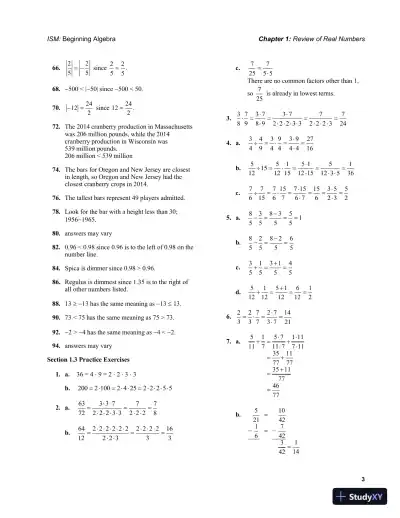 Solution Manual for Beginning Algebra, 7th Edition - Page 6 preview image