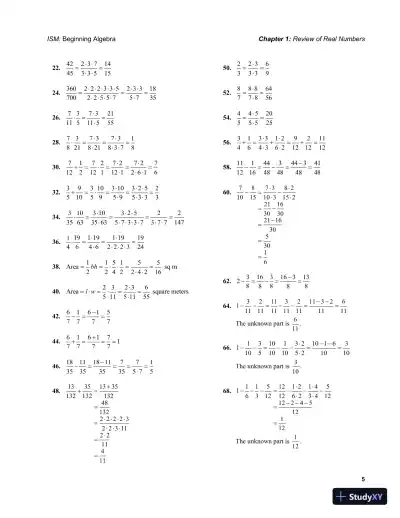 Solution Manual for Beginning Algebra, 7th Edition - Page 8 preview image