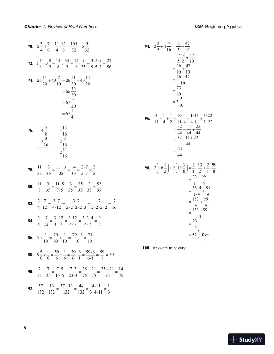 Solution Manual for Beginning Algebra, 7th Edition, page 9