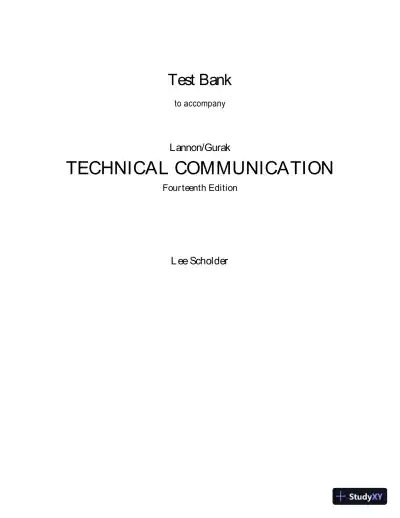 Technical Communication, 14th Edition Test Bank - Page 1 preview image