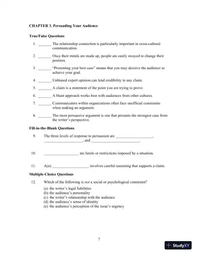 Technical Communication, 14th Edition Test Bank - Page 11 preview image