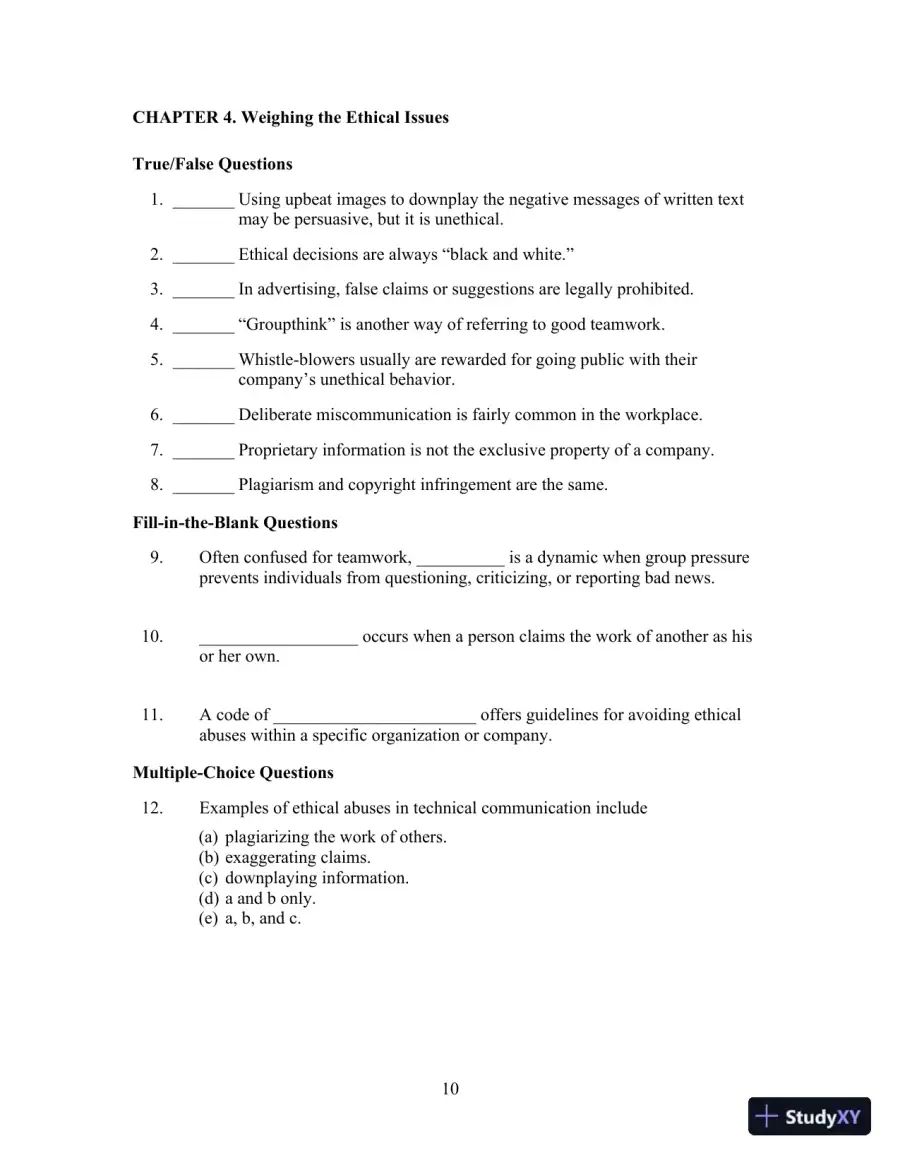 Technical Communication, 14th Edition Test Bank, page 14