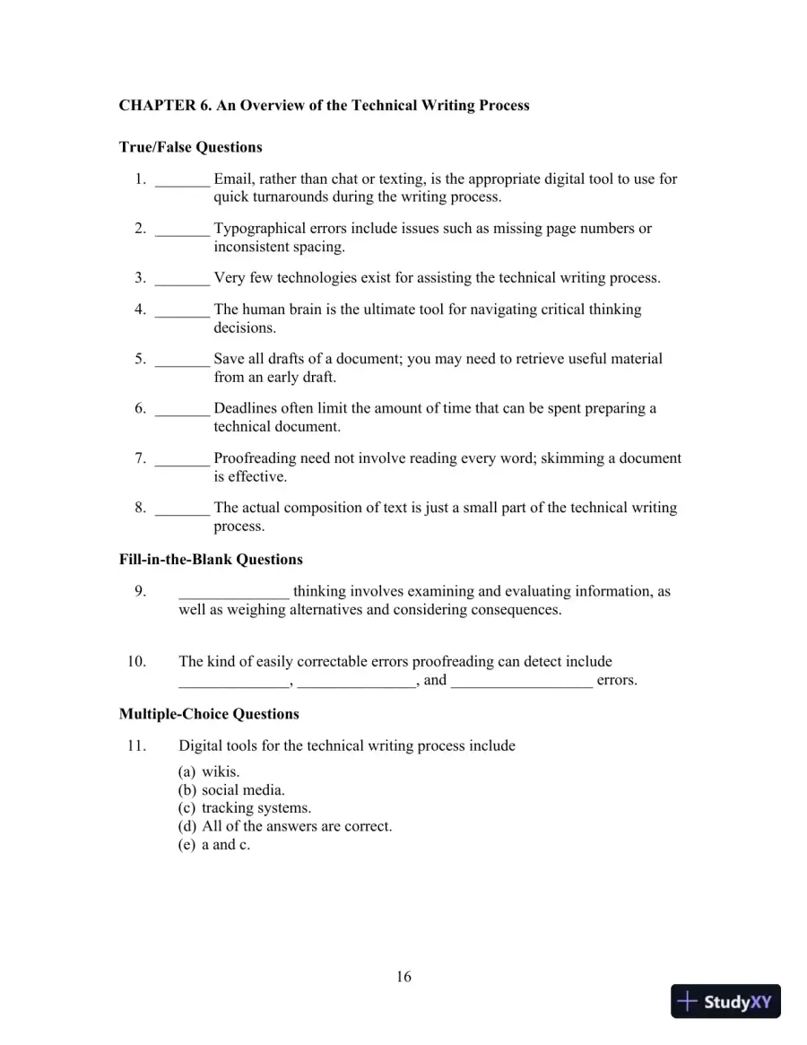 Technical Communication, 14th Edition Test Bank, page 20