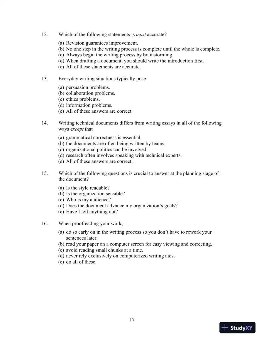 Technical Communication, 14th Edition Test Bank, page 21