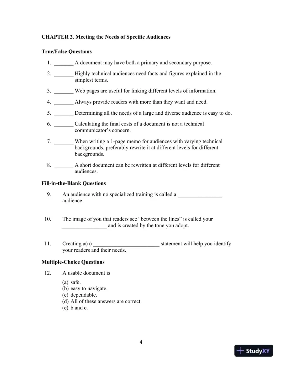 Technical Communication, 14th Edition Test Bank, page 8