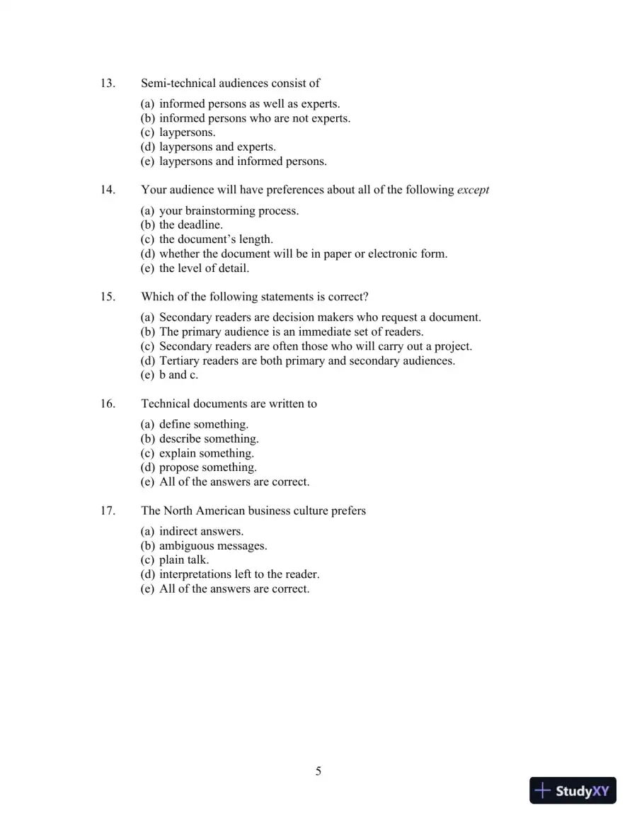 Technical Communication, 14th Edition Test Bank, page 9