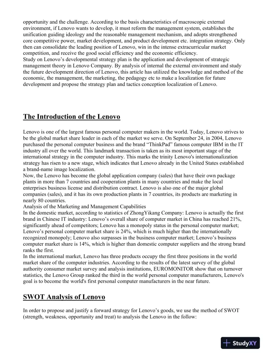 Developing a Marketing Strategy for a Multinational Company, page 4