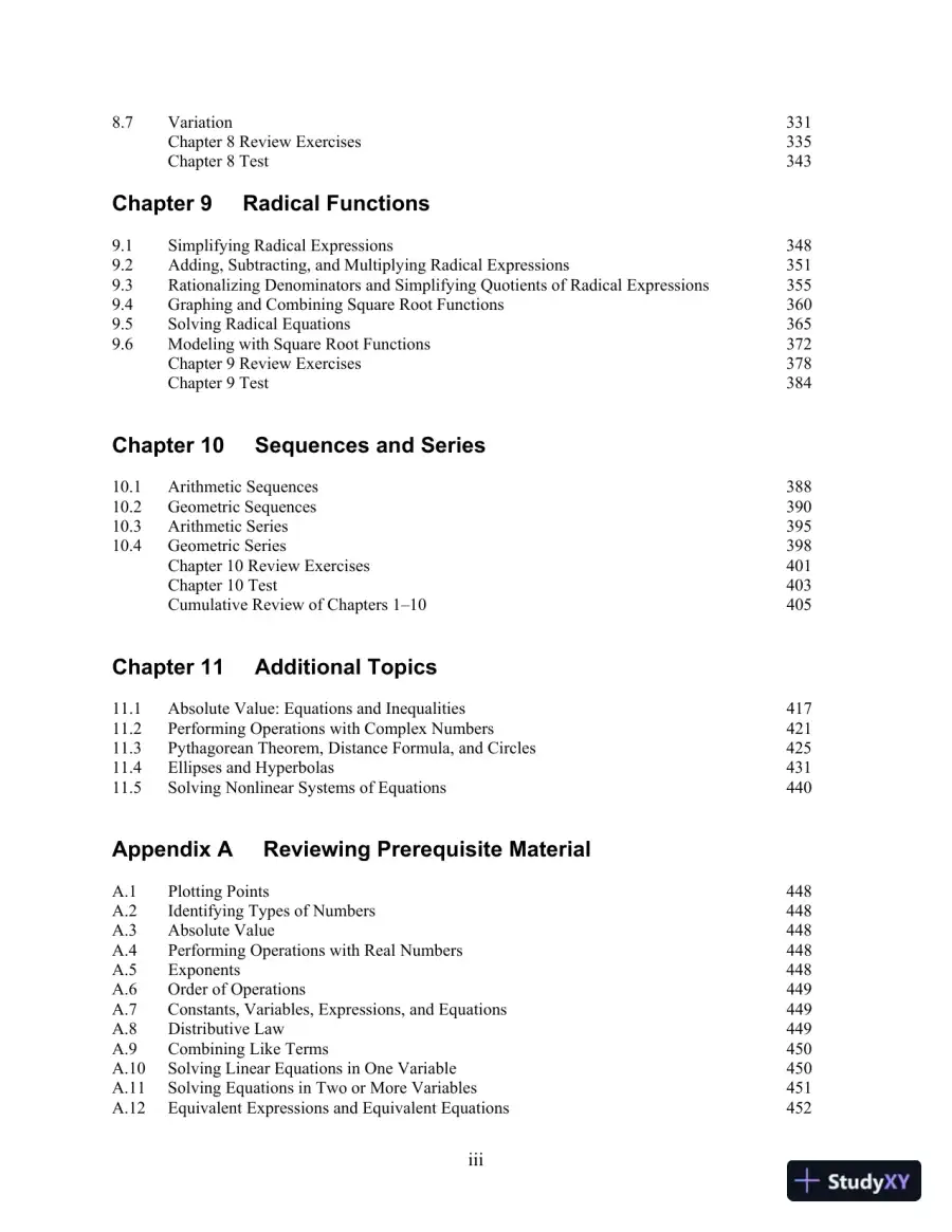 Solution Manual for Intermediate Algebra Functions and Authentic Applications, 6th Edition, page 5