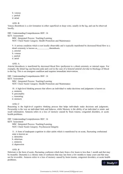 Test Bank for Medical-Surgical Nursing: Concepts for Interprofessional Collaborative Care, 9th Edition (Chapters 1-74) - Page 13 preview image