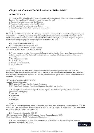 Test Bank for Medical-Surgical Nursing: Concepts for Interprofessional Collaborative Care, 9th Edition (Chapters 1-74) - Page 16 preview image