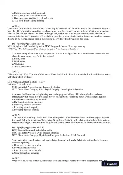 Test Bank for Medical-Surgical Nursing: Concepts for Interprofessional Collaborative Care, 9th Edition (Chapters 1-74) - Page 17 preview image