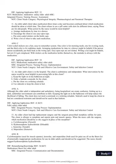 Test Bank for Medical-Surgical Nursing: Concepts for Interprofessional Collaborative Care, 9th Edition (Chapters 1-74) - Page 19 preview image