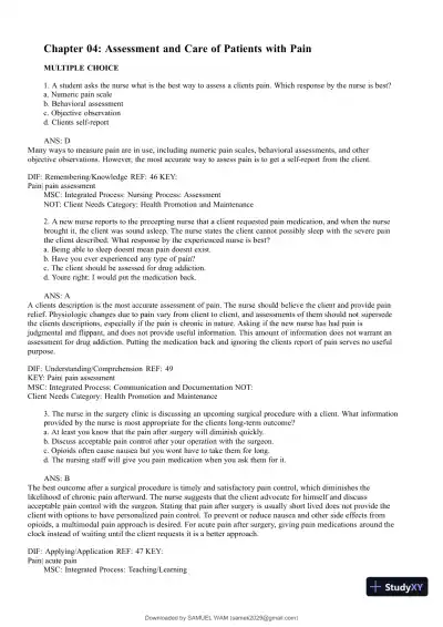Test Bank for Medical-Surgical Nursing: Concepts for Interprofessional Collaborative Care, 9th Edition (Chapters 1-74) - Page 23 preview image