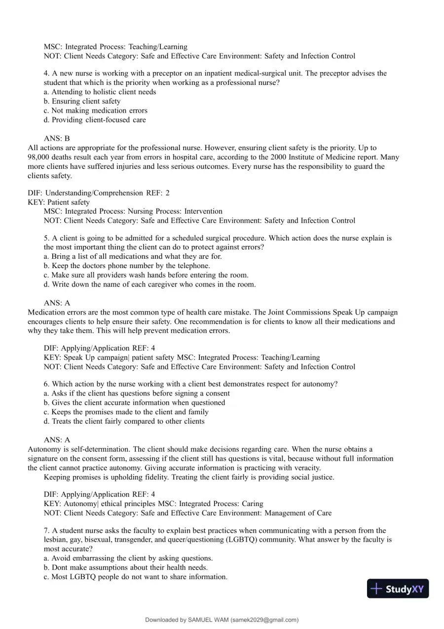 Test Bank for Medical-Surgical Nursing: Concepts for Interprofessional Collaborative Care, 9th Edition (Chapters 1-74), page 7
