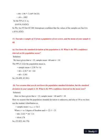 Statistical Analysis and Confidence Intervals: A Comprehensive Approach to Estimating Population Parameters - Page 3 preview image