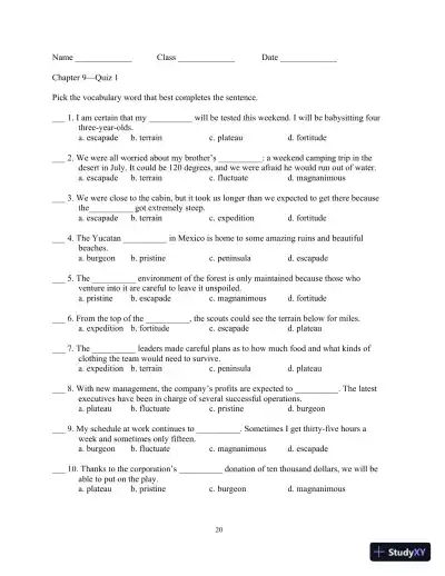 Test Bank for Academic Vocabulary: Academic Words , 6th Edition - Page 24 preview image