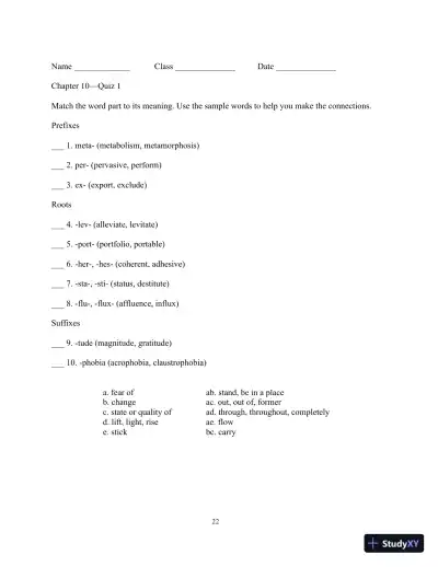Test Bank for Academic Vocabulary: Academic Words , 6th Edition - Page 26 preview image