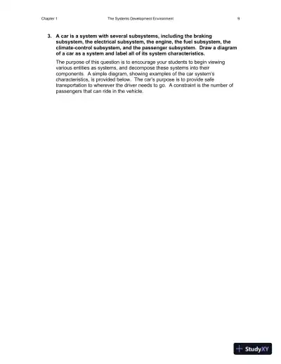 Solution Manual for Essentials of System Analysis and Design, 4th Edition - Page 10 preview image