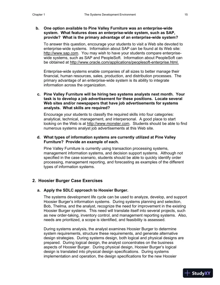 Solution Manual for Essentials of System Analysis and Design, 4th Edition, page 16