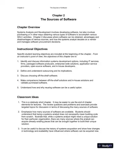 Solution Manual for Essentials of System Analysis and Design, 4th Edition - Page 19 preview image