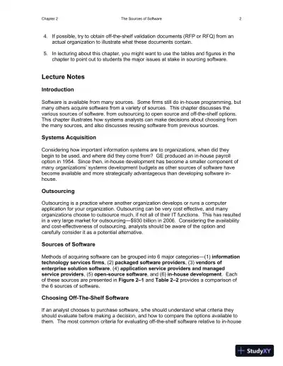 Solution Manual for Essentials of System Analysis and Design, 4th Edition - Page 20 preview image