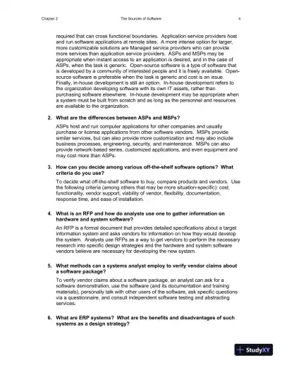 Solution Manual for Essentials of System Analysis and Design, 4th Edition - Page 22 preview image