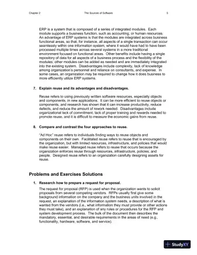 Solution Manual for Essentials of System Analysis and Design, 4th Edition - Page 23 preview image