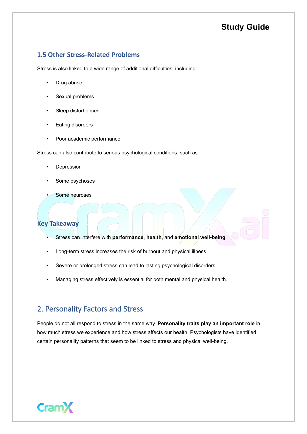Psychology - Psychology Stress and Health - Page 3 preview image