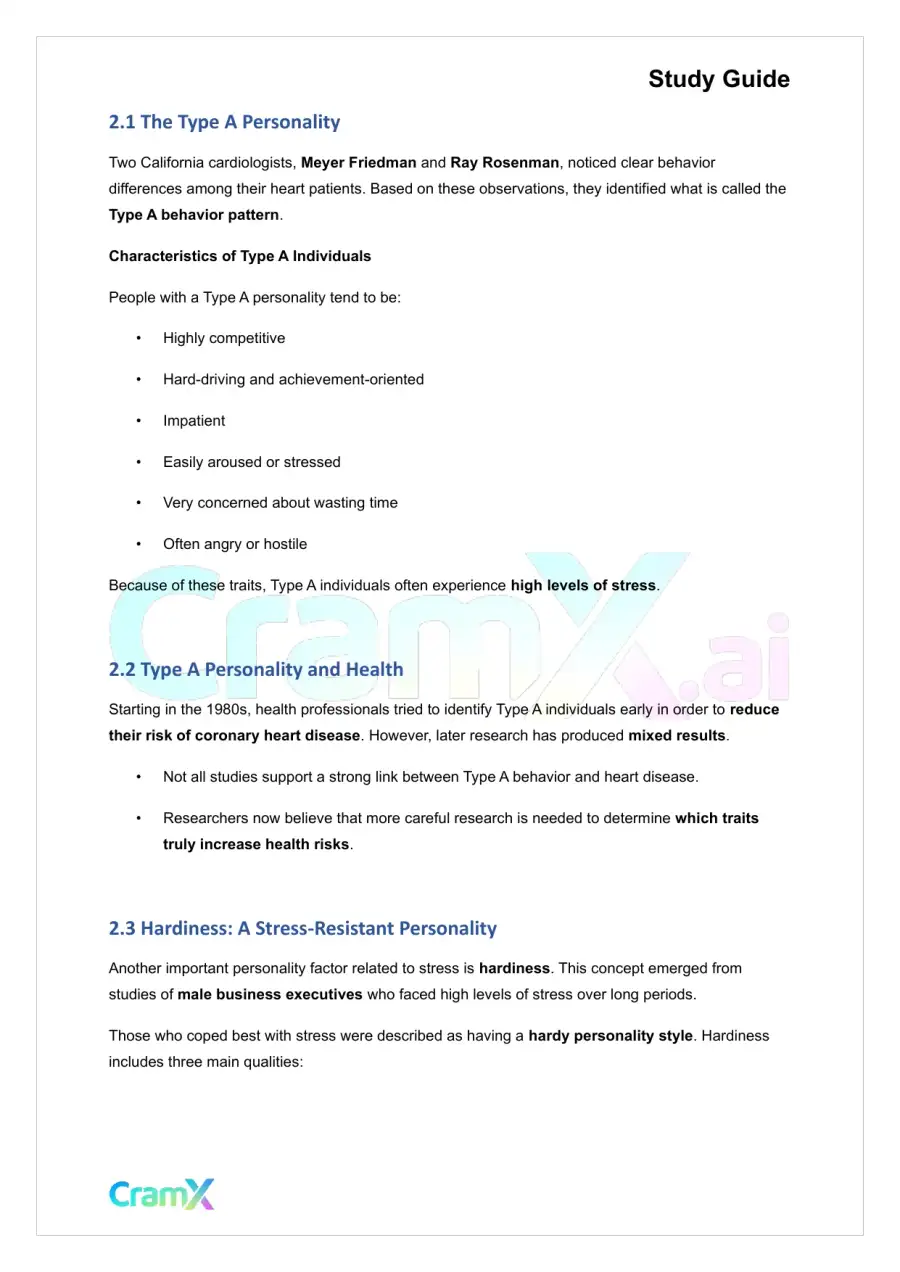 Psychology - Psychology Stress and Health, page 4