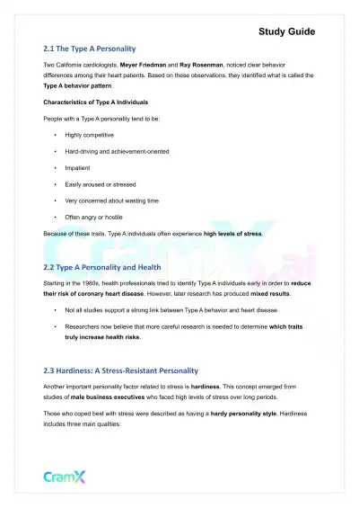 Psychology - Psychology Stress and Health - Page 4 preview image