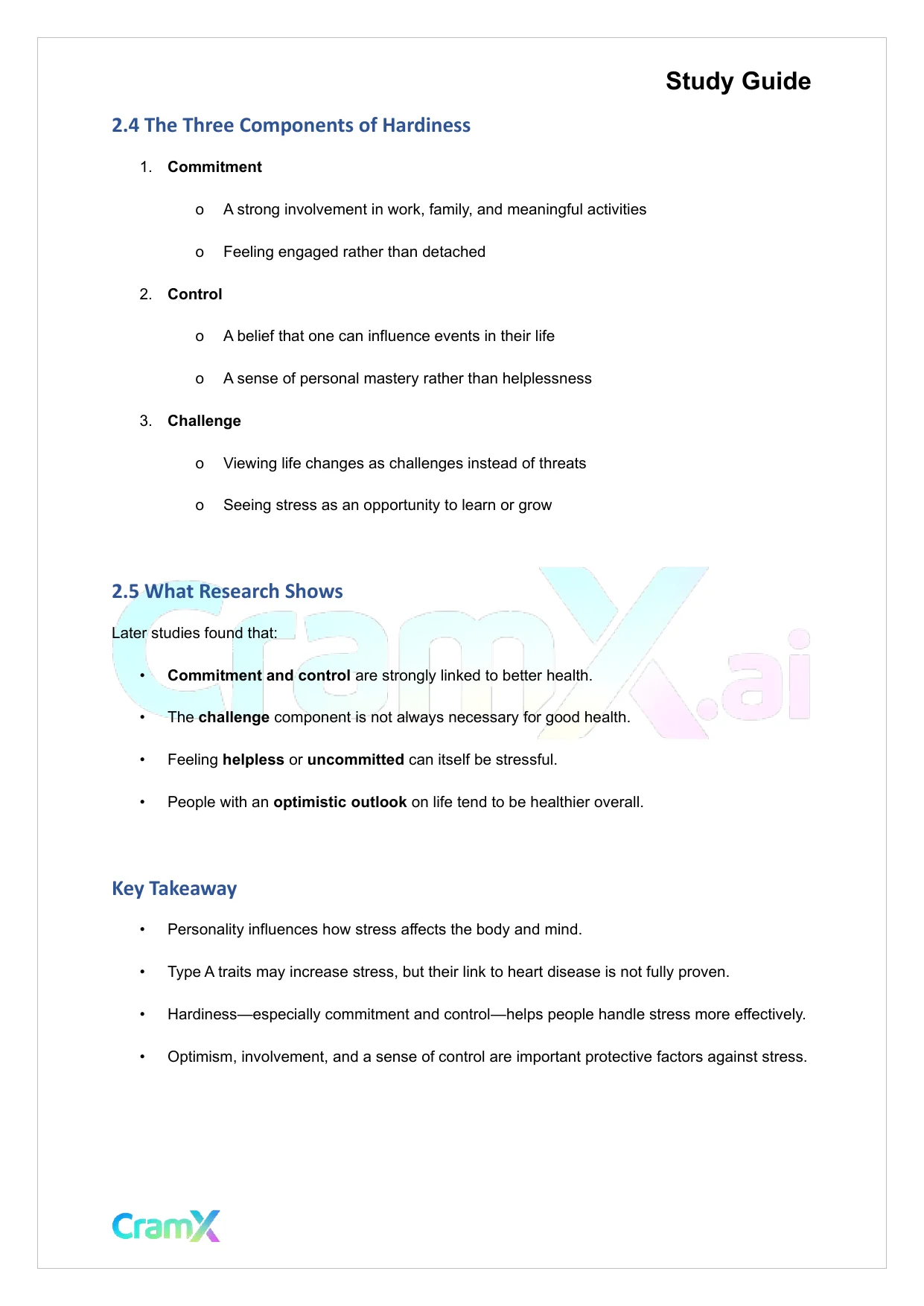 Psychology - Psychology Stress and Health - Page 5 preview image