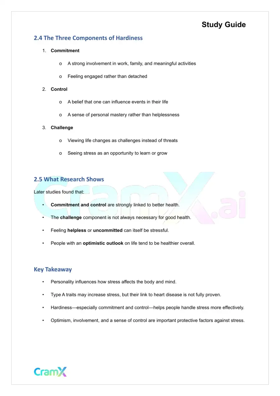 Psychology - Psychology Stress and Health, page 5