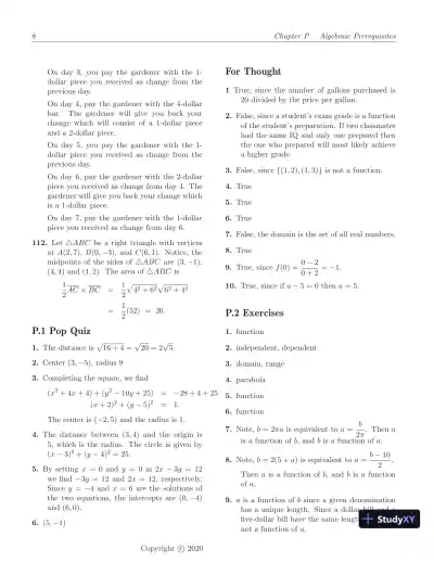 Solution Manual for Trigonometry, 5th Edition - Page 11 preview image