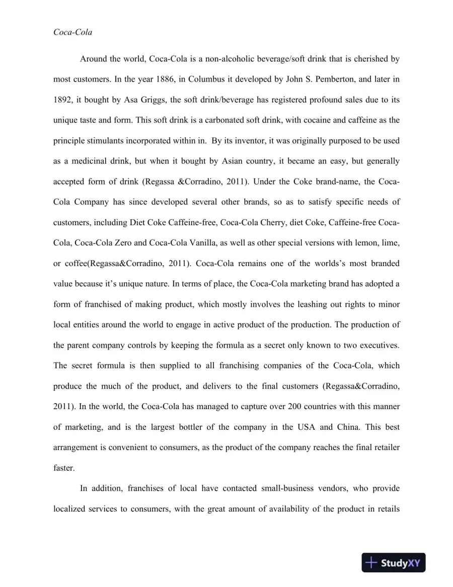 Marketing Management Strategies of Coca-Cola, page 4