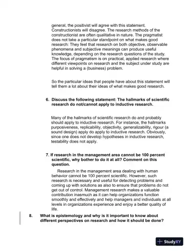 Research Methods For Business: A Skill Building Approach, 7th Edition Solution Manual - Page 10 preview image