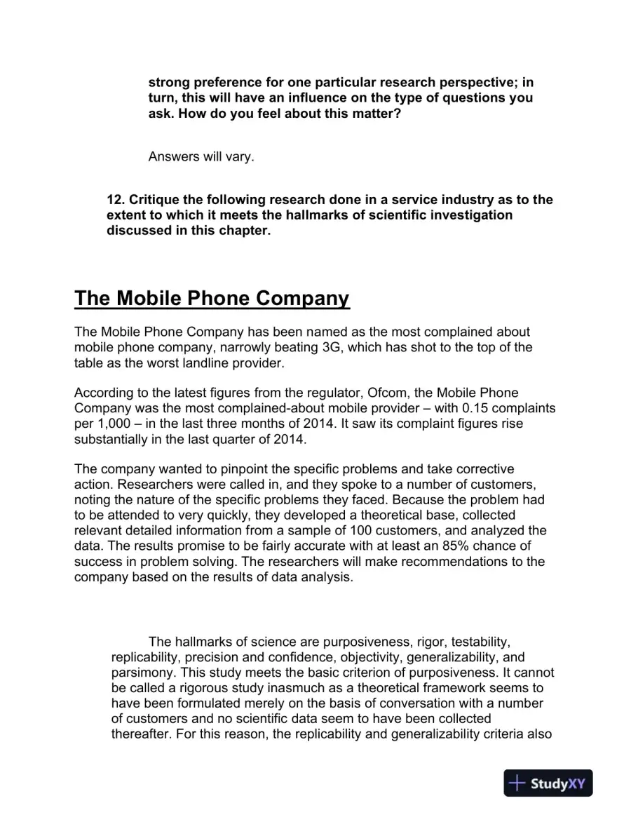 Research Methods For Business: A Skill Building Approach, 7th Edition Solution Manual, page 12
