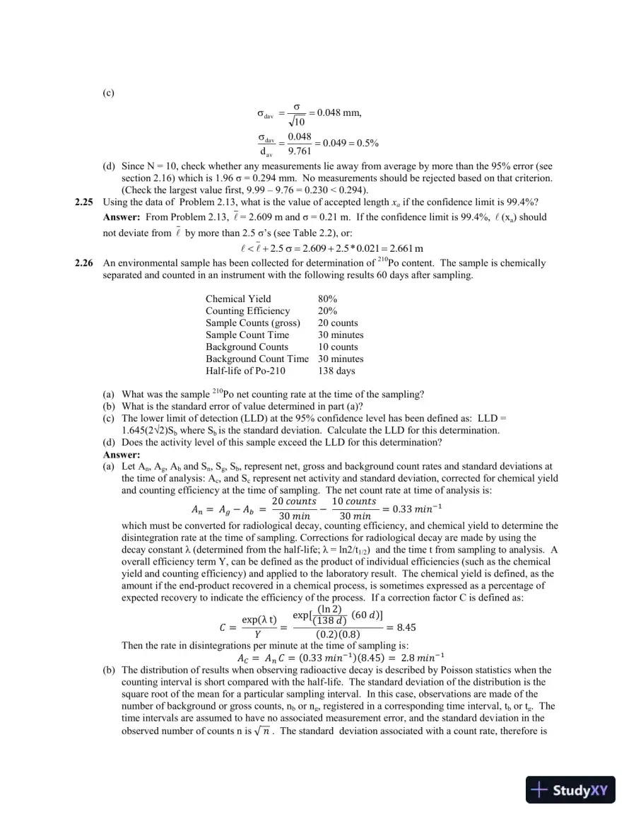 Solution Manual for Measurement and Detection of Radiation, 3rd Edition, page 11