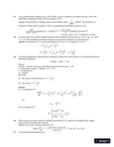 Solution Manual for Measurement and Detection of Radiation, 3rd Edition - Page 4 preview image