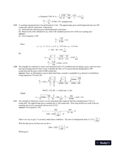 Solution Manual for Measurement and Detection of Radiation, 3rd Edition - Page 9 preview image