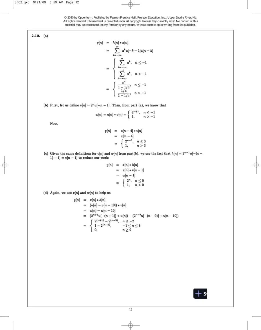 Solution Manual For Discrete-Time Signal Processing, 3rd Edition, page 13